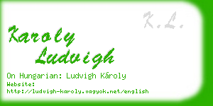 karoly ludvigh business card